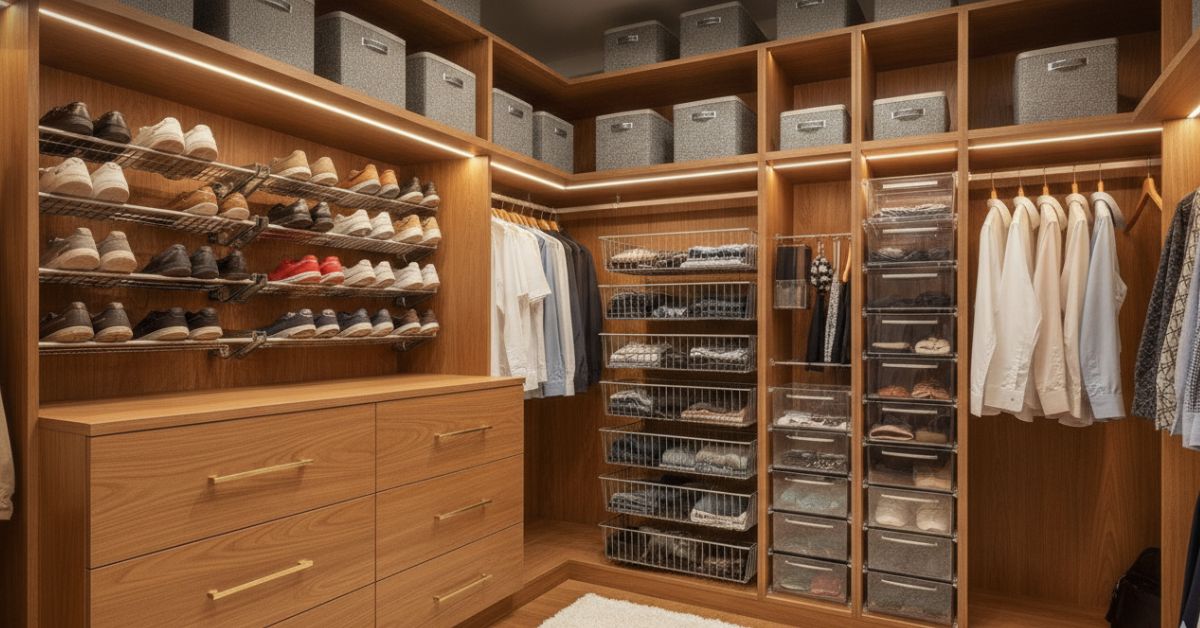 Incorporate Drawers and Racks in Closet Layouts